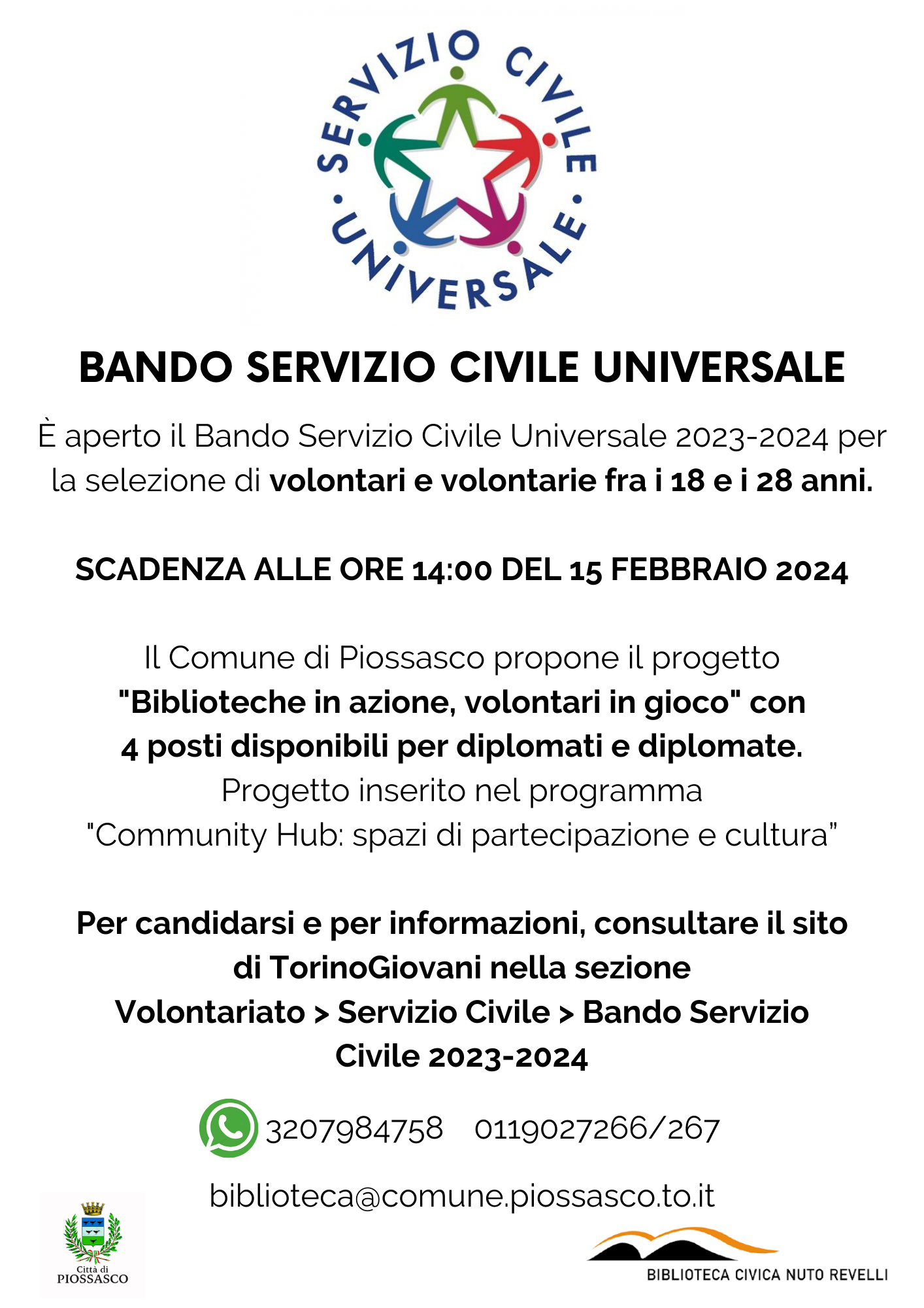 Bando servizio civile universale 2023/24