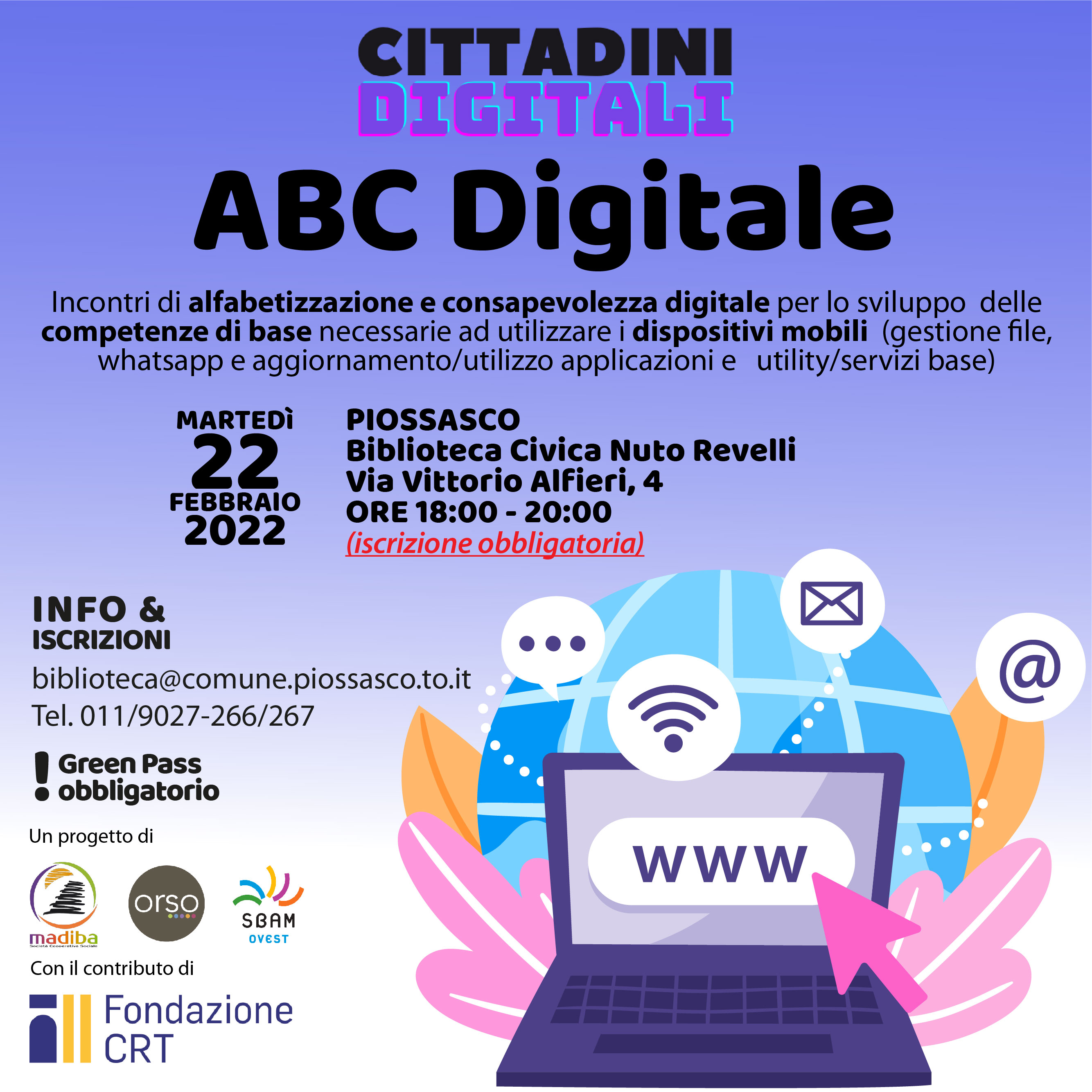 Corso gratuito ABC digitale - Martedì 22 Febbraio