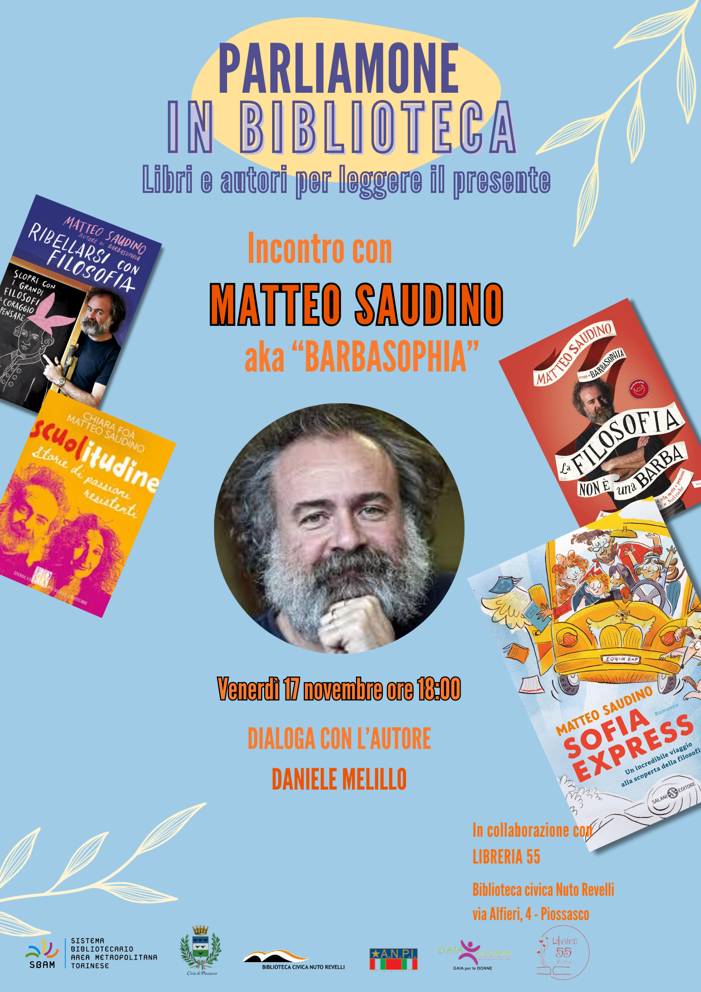 PARLIAMONE IN BIBLIOTECA - Matteo Saudino aka "Barbasophia" venerdì 17 novembre