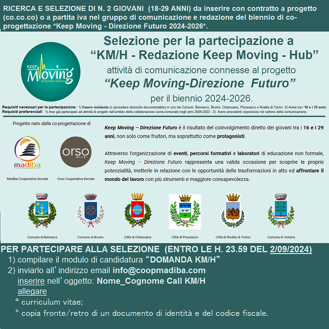  KeepMoving - Direzione Futuro. Prossimi appuntamenti