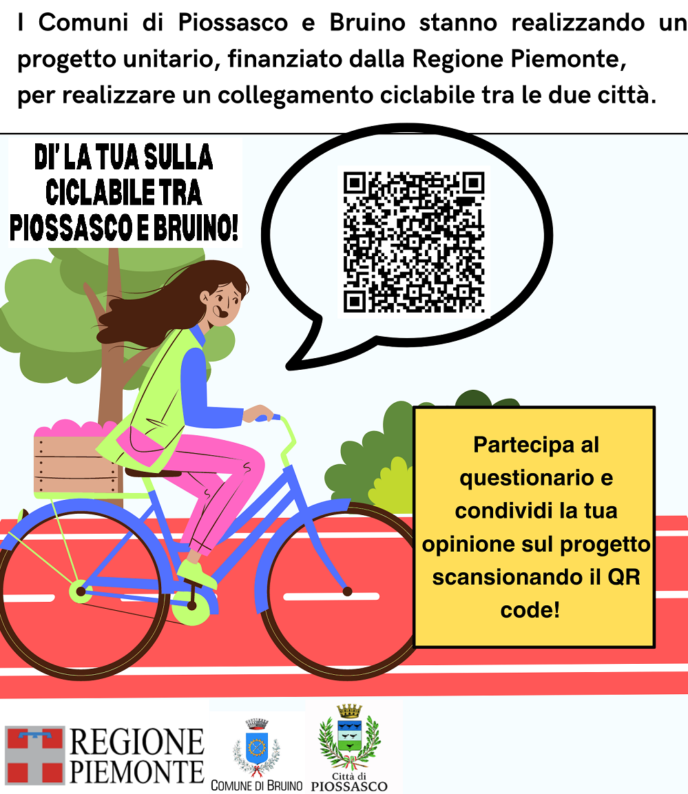 Dì la tua sulla pista ciclabile tra Piossasco e Bruino!