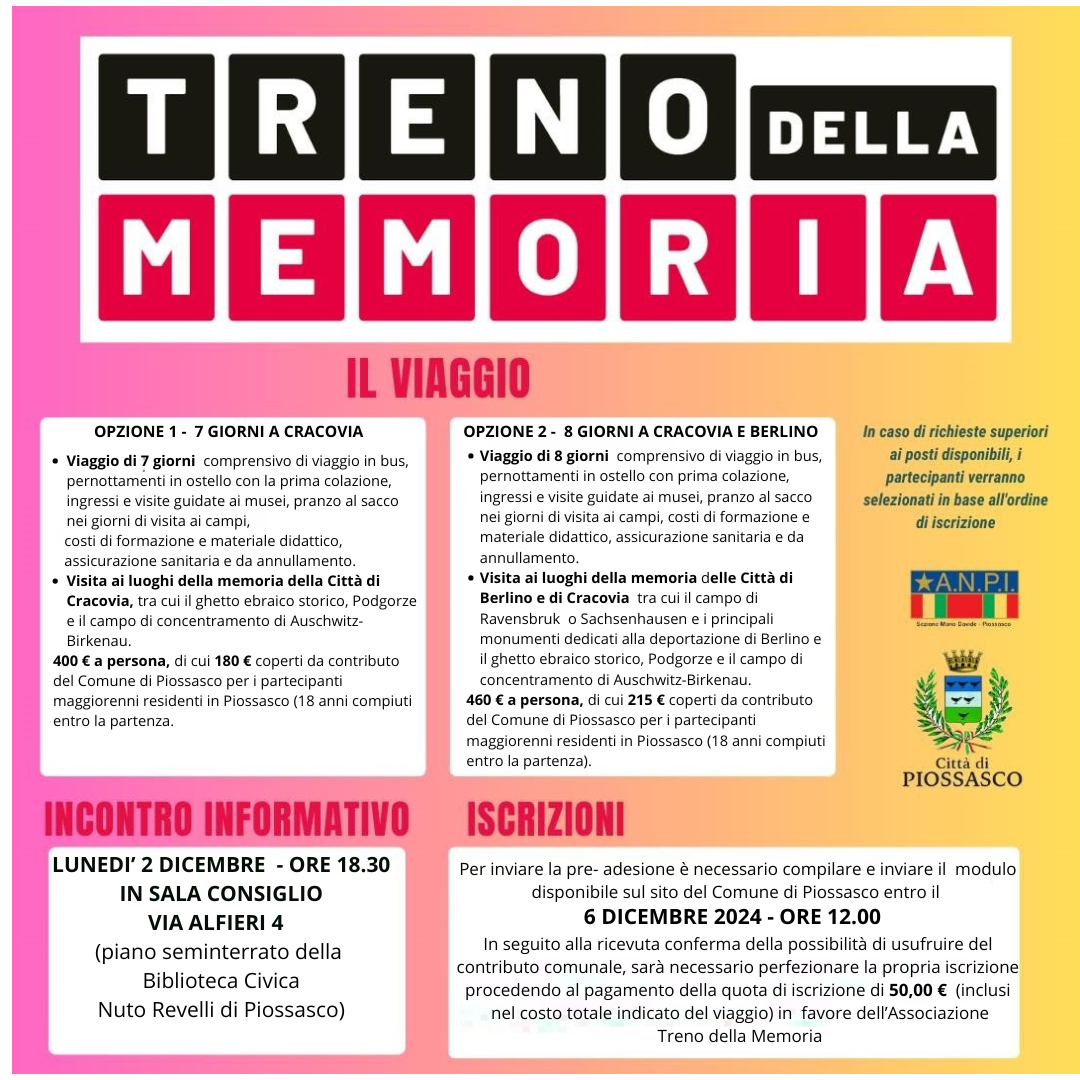 Locandina TRENO DELLA MEMORIA 2025 (da pubblicare)