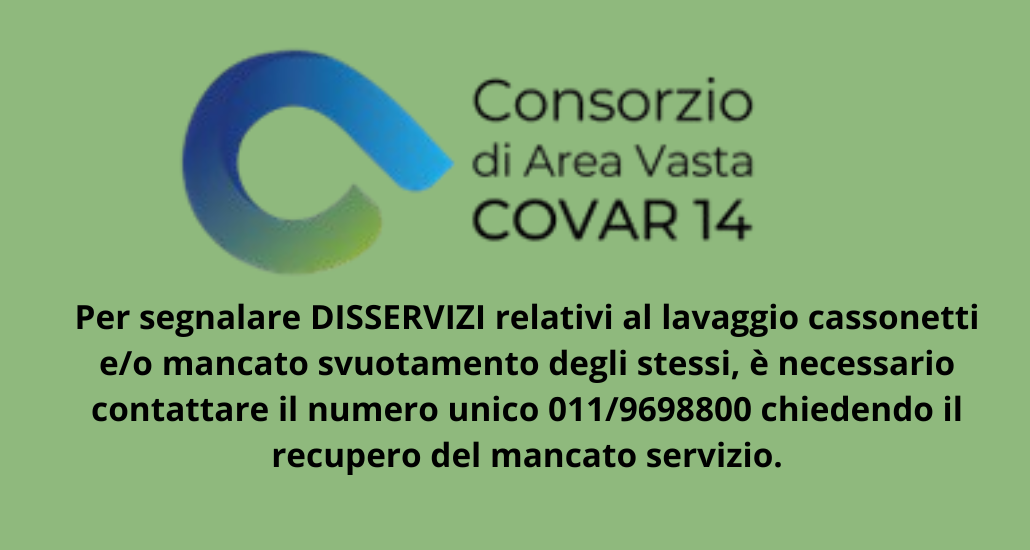 Segnalazione/reclamo raccolta rifiuti – Appalto Covar14