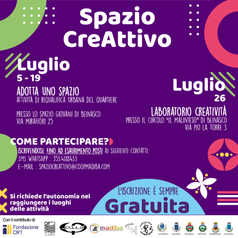 Spazio creativo - Luglio e Agosto