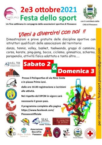 Festa dello Sport - 2 e 3 ottobre 2021