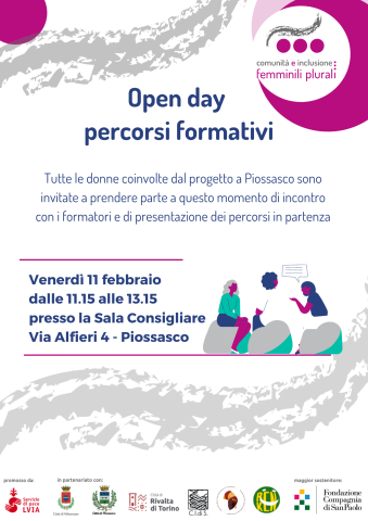 Open Day Percorsi formativi - Comunità e inclusione: Femminili Plurali